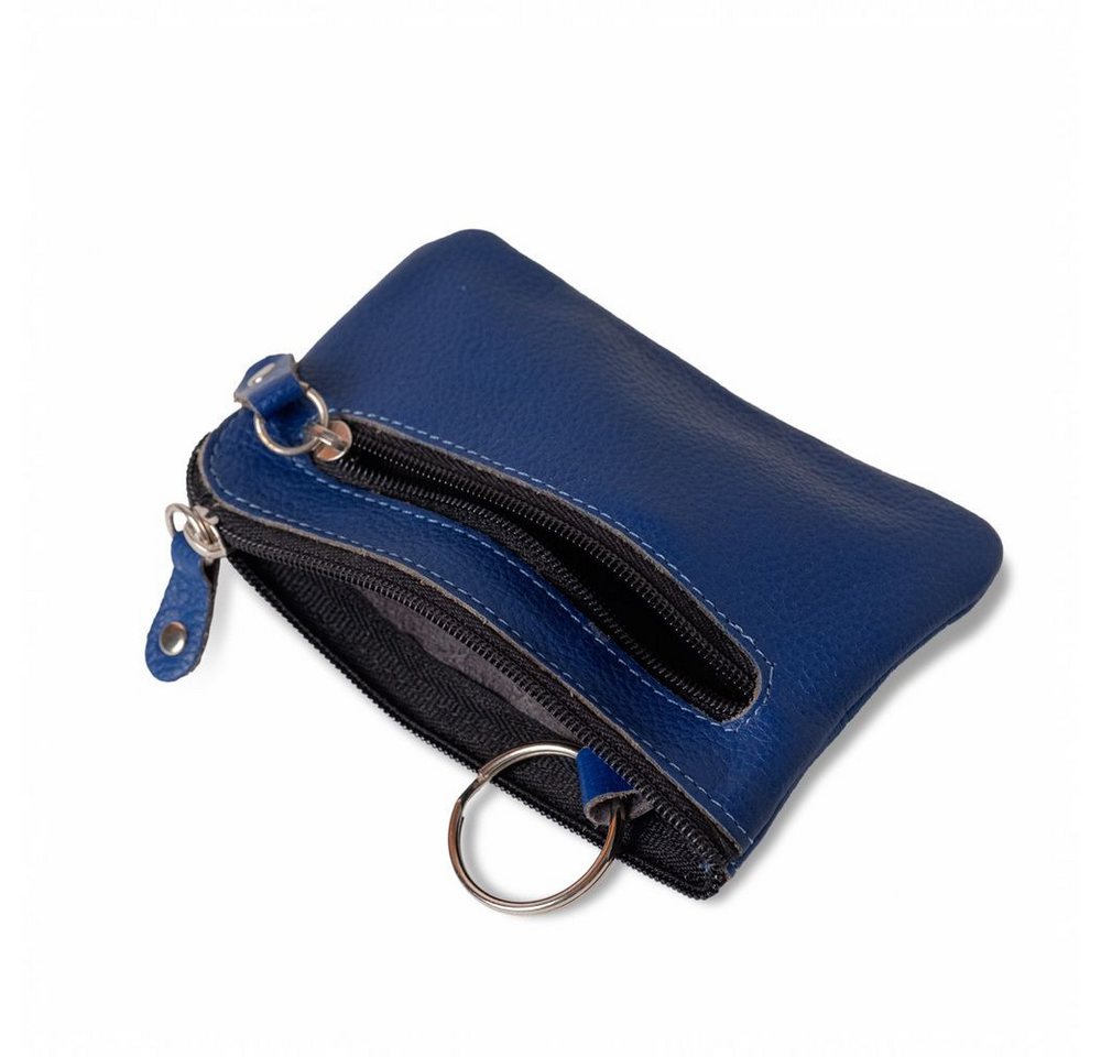 Hamosons Schlüsseltasche Großes Schlüsseletui / Schlüsselmäppchen, Leder, Blau, Hamosons 142 – Bild 3 von 3