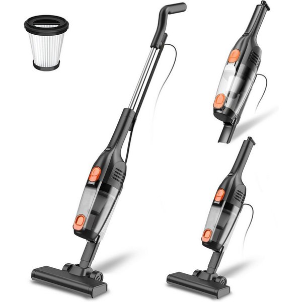 INSE Hand-und Stielstaubsauger INSE, 600 W, beutellos, 20Kpa Saugkraft, 600W Motor, 1,66kg leicht, Verstellbar&Selbststehend