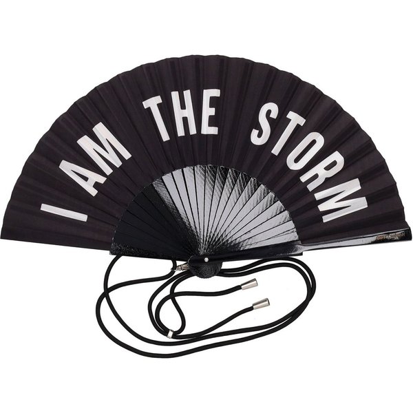 Giftcompany Handfächer Giftcompany - Handfächer Fächer Fififan "I AM THE STORM" Schwarz Weiß