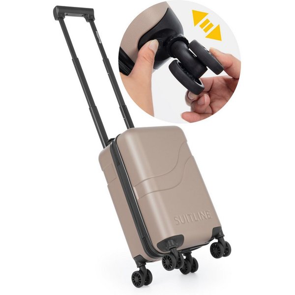 Suitline Handgepäckkoffer Suitline, 4 Rollen, Untersitz Koffer 47 cm, abnehmbare Rolle, ABS, TSA