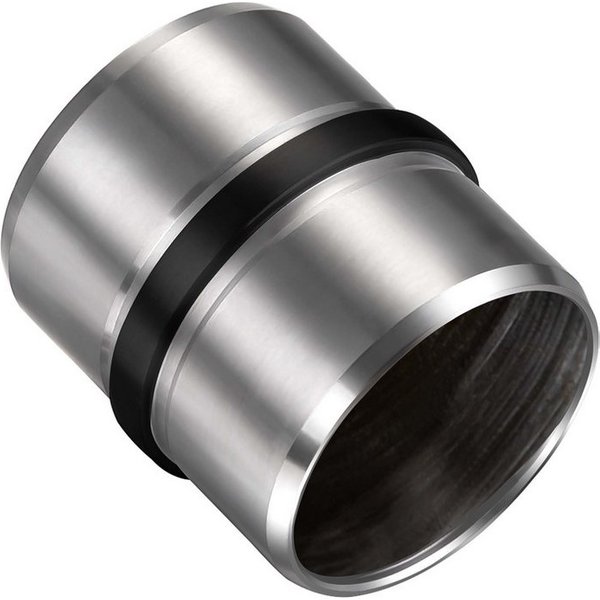 AICA Handlauf AICA Verbinder Edelstahl Ø42,2mm Rohrverbinder Treppenhandlauf, (Packung), 304 Edelstahl, Farbe: Silber/Schwarz, verbindungsstück handlauf