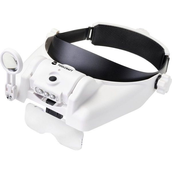 TOOLCRAFT Handlupe TOOLCRAFT TO-7440588 LED-Kopflicht mit LED-Beleuchtung Vergrößerungsf