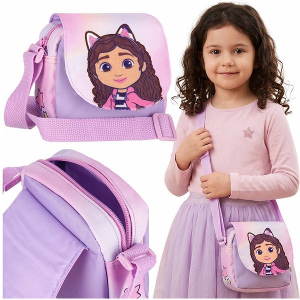 Gabby's Dollhouse Handtasche Gabby's Dollhouse Reißverschlusstasche Mädchen Tasche Riemen