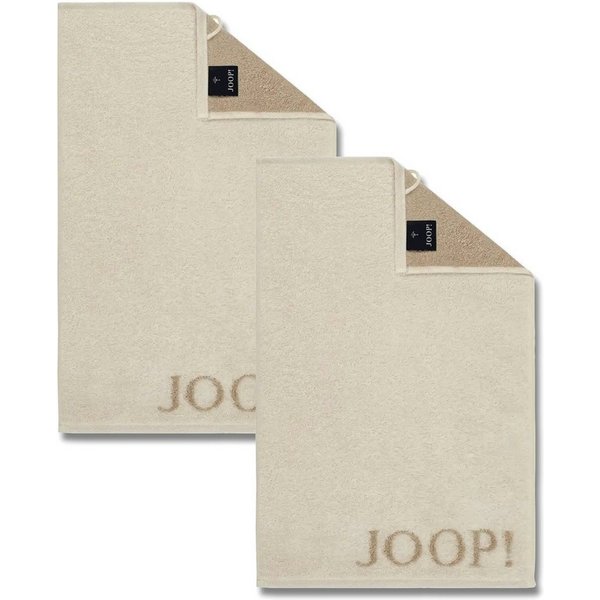 JOOP! Handtuch 2 Stück Joop! Gästetuch Classic Creme Beige 1600-36 30x50, Walkfrottier, 100% Baumwolle