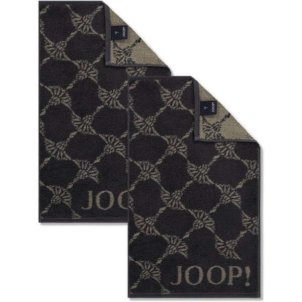 JOOP! Handtuch 2 Stück Joop! Gästetuch Cornflower 1721-73 Schiefer 30x50, Walkfrottier (2-St), Baumwolle