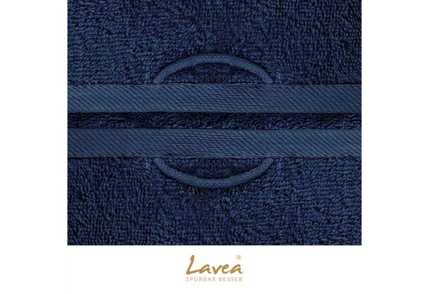 Lavea Handtuch Lavea® 4er Set Handtücher 50x100 cm, Elena Frottiererie, 100% Baumwolle (4er Set), 500 g/m² Frottier, weich & saugstark, pflegeleicht – Bild 5 von 5