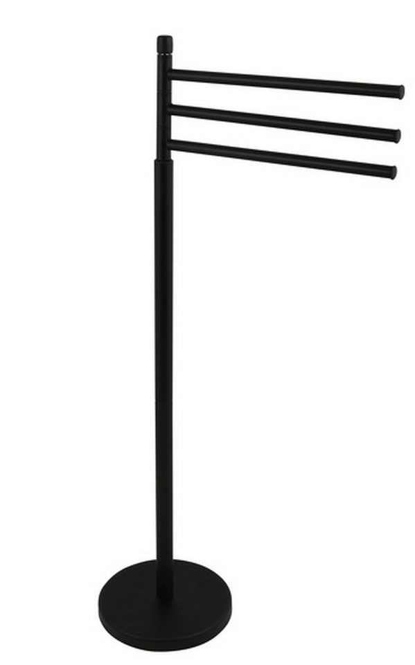 MSV Handtuchständer MSV Handtuchständer Ella mit 3 beweglichen Handtuchstangen, mit 3 frei schwenkbaren Stangen, schwarz matt, 40x20x84,5 cm – Bild 5 von 5