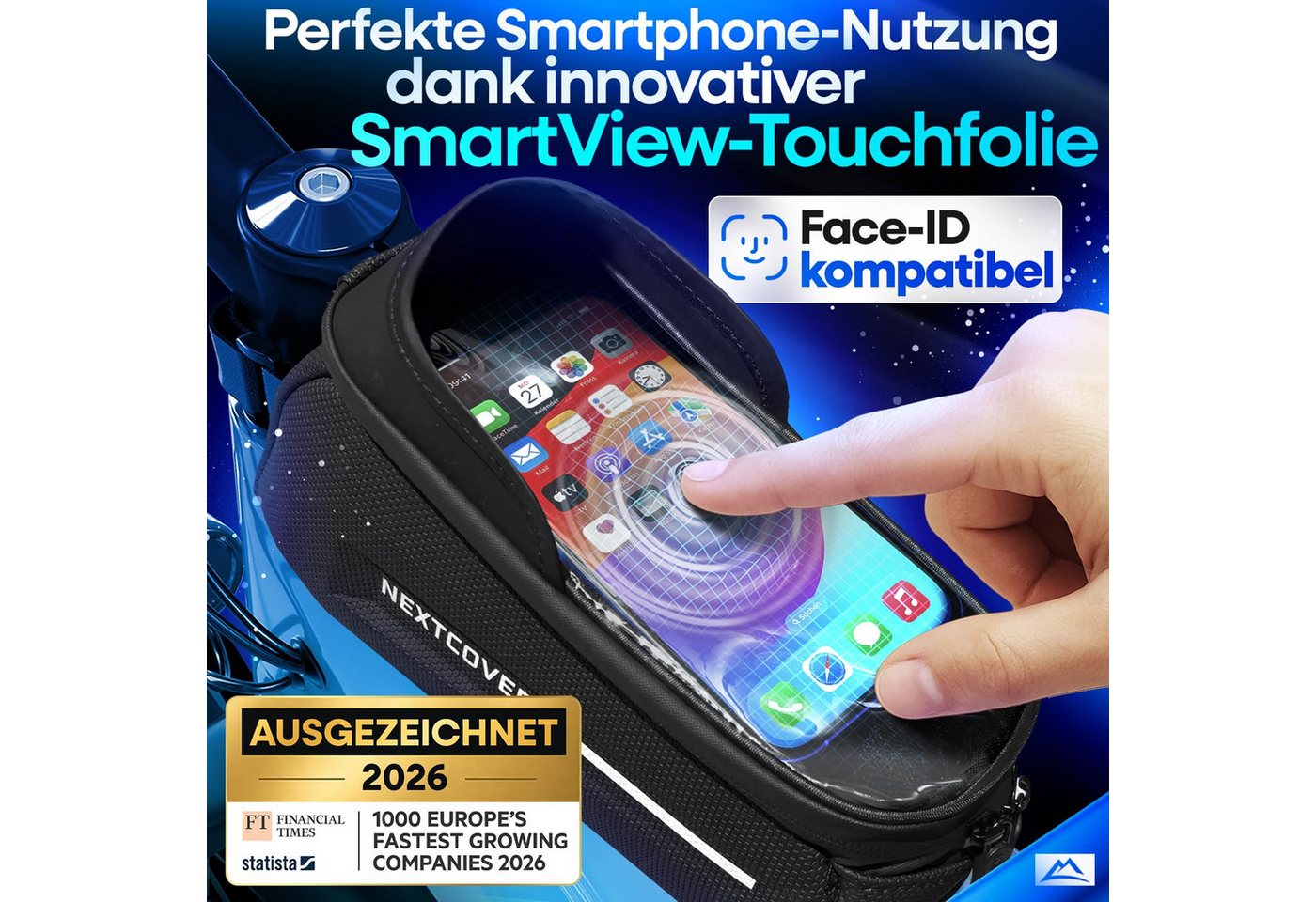 Nextcover Handy-Rahmentasche Nextcover® Handy-Rahmentasche mit Touchscreen – Bild 2 von 5