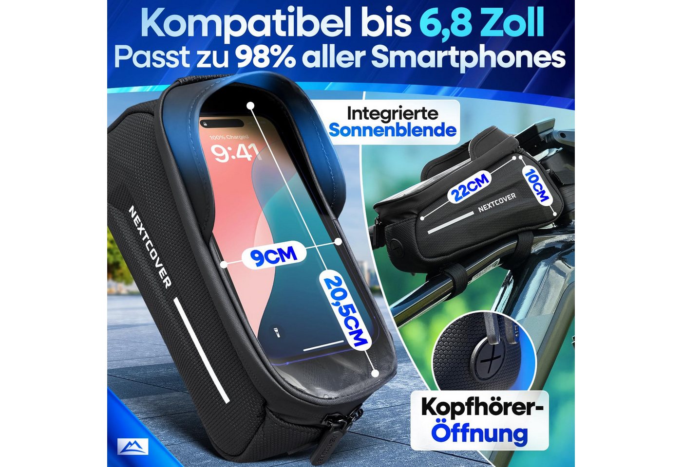 Nextcover Handy-Rahmentasche Nextcover® Handy-Rahmentasche mit Touchscreen – Bild 4 von 5