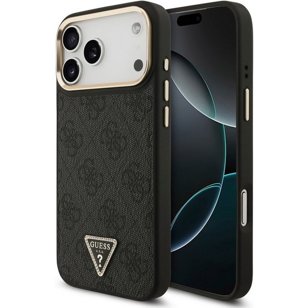 Guess Handyhülle GUESS Case für iPhone 17 Pro Max Strass Triangle Logo Handyhülle Cover