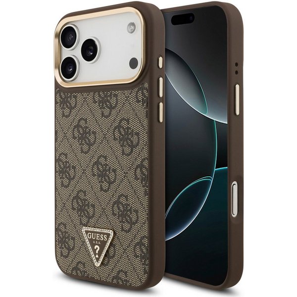 Guess Handyhülle GUESS Case für iPhone 17 Pro Max Strass Triangle Logo Handyhülle Cover