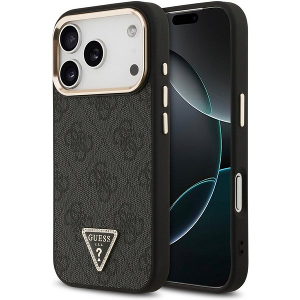 Guess Handyhülle GUESS Case für iPhone 17 Pro Strass Triangle Logo Handyhülle Cover Sch