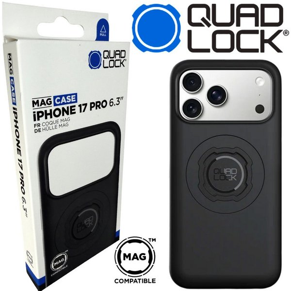 Quad Lock Handyhülle QUAD LOCK MAG Case Handy Schutz Hülle Halter für iPhone 17 / 18 Pro