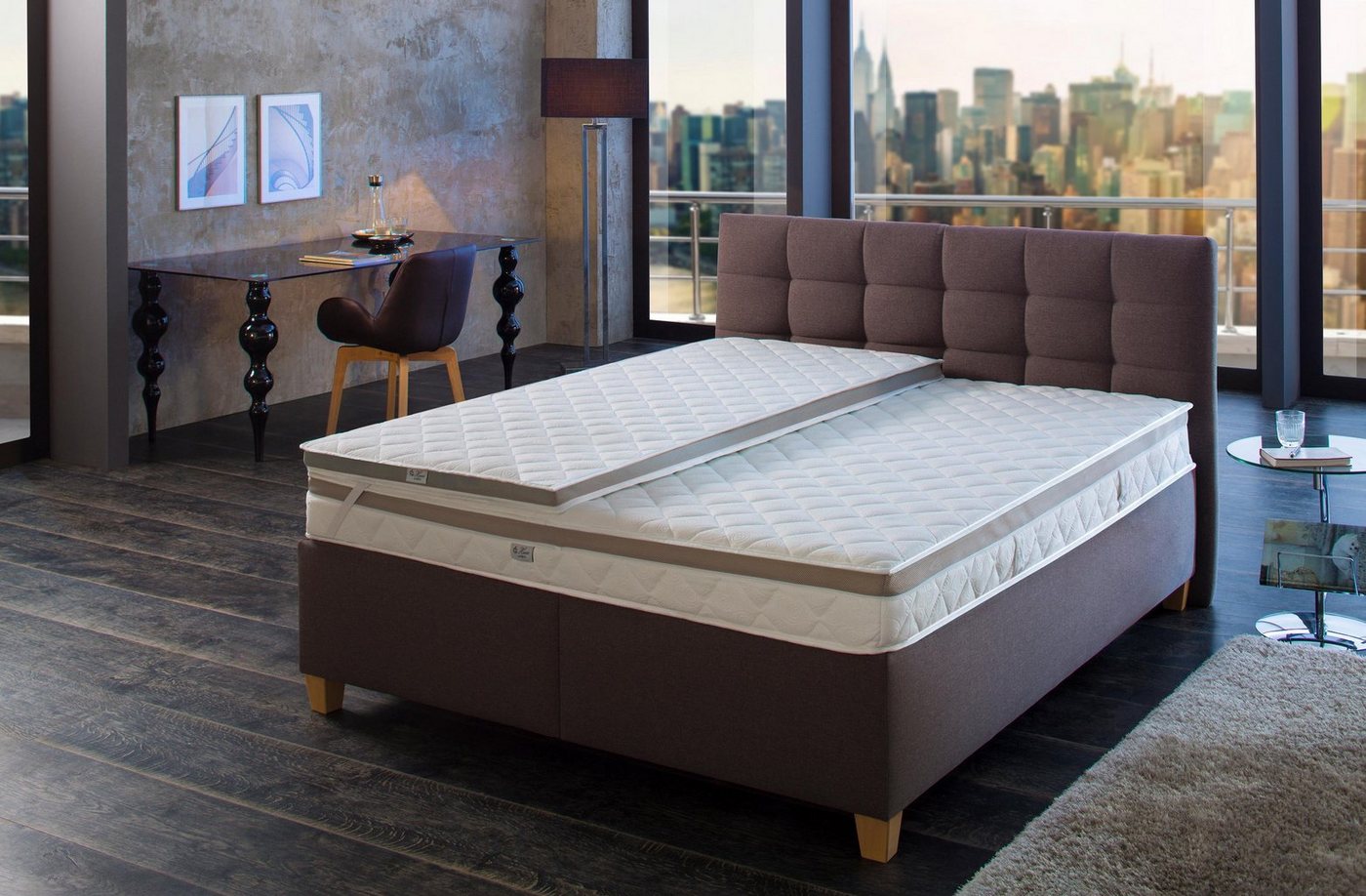 Hanse by RIBECO, Topper Ole, 7 cm hoch, Gelschaum, Matratzentopper 90x200 cm & 140x200 cm und weitere Größen – Bild 2 von 4