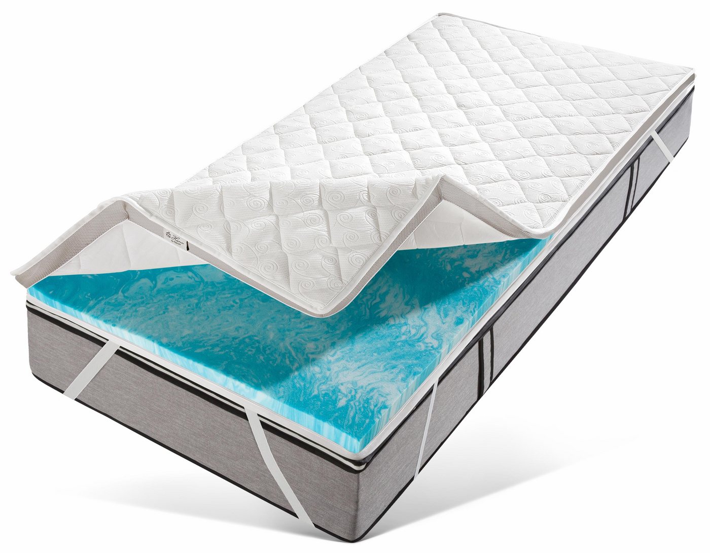 Hanse by RIBECO, Topper Ole, 7 cm hoch, Gelschaum, Matratzentopper 90x200 cm & 140x200 cm und weitere Größen – Bild 4 von 4
