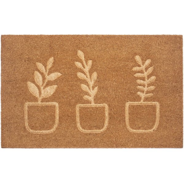HANSE Home Fußmatte Flowerpot, Türmatte, rechteckig, Höhe: 15 mm, Kokos, Schmutzfangmatte, Outdoor, Rutschfest, Innen, Kokosmatte, Flur