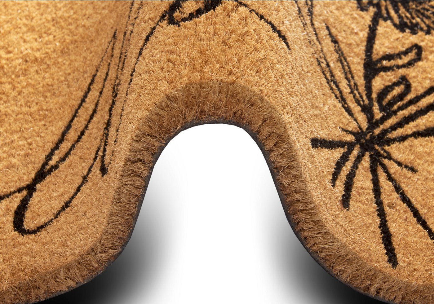 HANSE Home Fußmatte Hello & Flowers, Türmatte, rechteckig, Höhe: 15 mm, Kokos, Schmutzfangmatte, Outdoor, Rutschfest, Innen, Kokosmatte, Flur – Bild 5 von 5