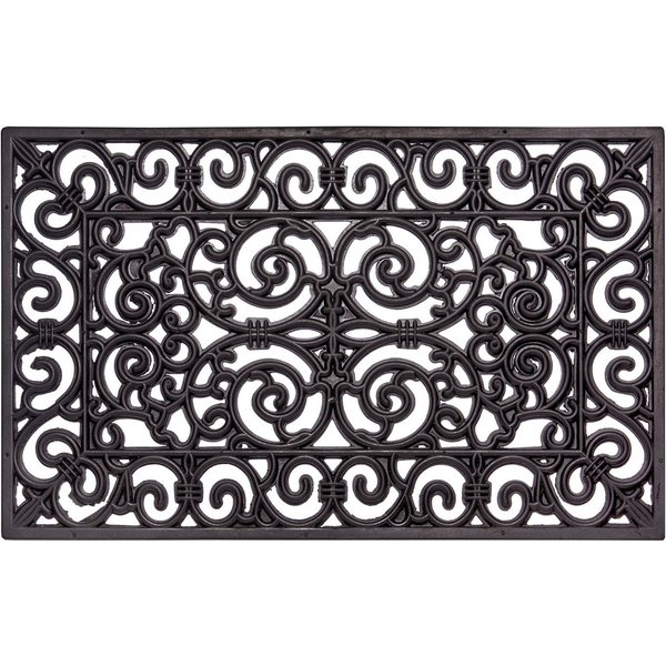 HANSE Home Fußmatte Ornaments, Türmatte, rechteckig, Höhe: 10 mm, Gummi, Schmutzfangmatte, Outdoor, Rutschfest, Innen, Gummimatte