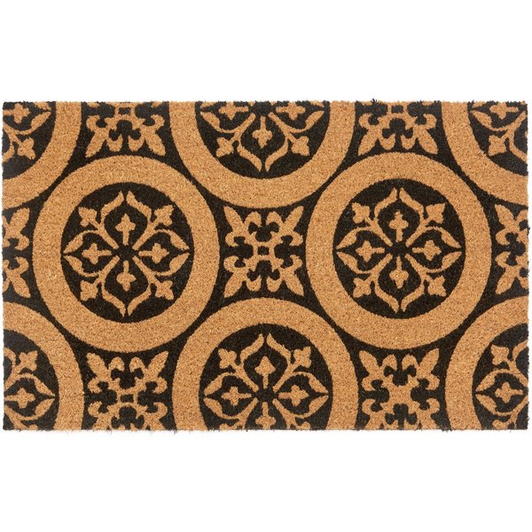 HANSE Home Fußmatte Ornaments, Türmatte, rechteckig, Höhe: 15 mm, Kokos, Schmutzfangmatte, Outdoor, Rutschfest, Innen, Kokosmatte, Flur