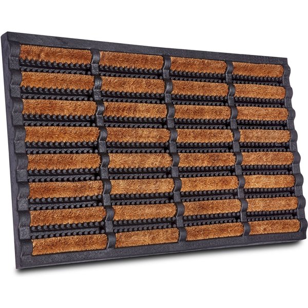 HANSE Home Fußmatte Schmutzfangmatte Brushes Mat, Türmatte, rechteckig, Höhe: 25 mm, Kokos, Gummi, Schmutzfangmatte, Outdoor, Rutschfest, Innen, Kokosmatte