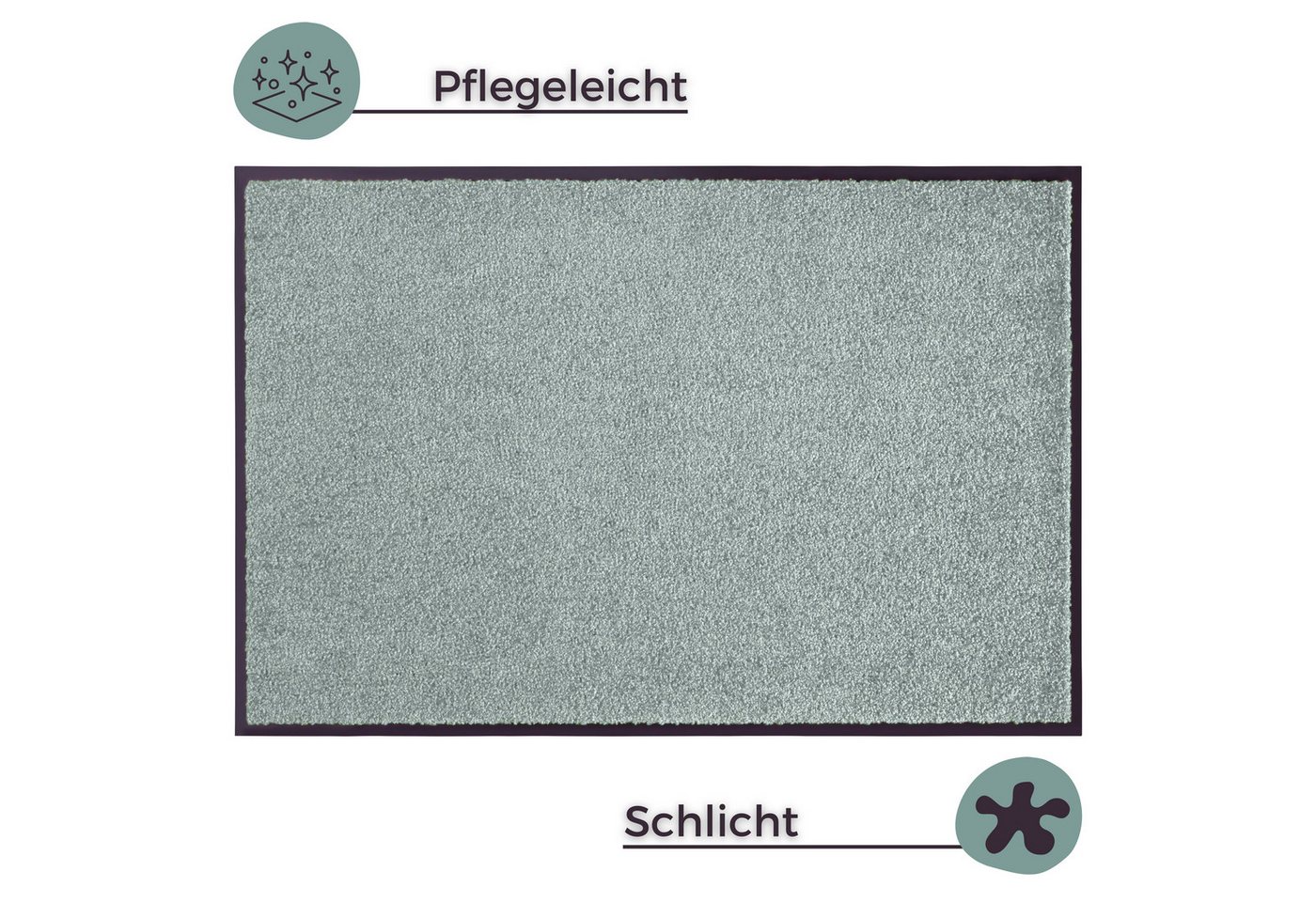 HANSE Home Fußmatte Wash & Clean, rechteckig, Höhe: 7 mm, Schmutzfangmatte, Türmatte, In- und Outdoor, Teppich, Läufer, waschbar – Bild 2 von 5
