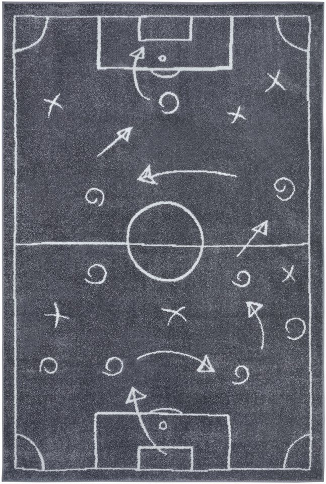 HANSE Home Kinderteppich Adventures Gameplan, rechteckig, Höhe: 7 mm, Spielteppich, fest, Kinderzimmer, Fußball, Spielunterlage – Bild 2 von 5