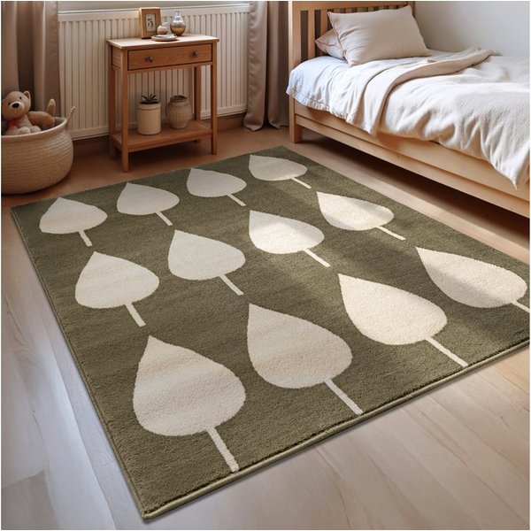 HANSE Home Kinderteppich Lovely Leaves, rechteckig, Höhe: 8 mm, Spielteppich, fest, Kinderzimmer, Kurzflor, Spielunterlage