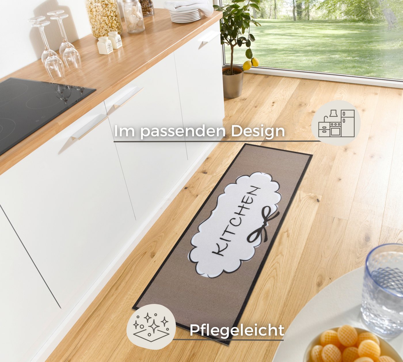 HANSE Home Küchenläufer Kitchen Cloud, rechteckig, Höhe: 3 mm, Läufer, Rutschfest, Küchenteppich, Küche, Teppich, Pflegeleicht – Bild 3 von 5