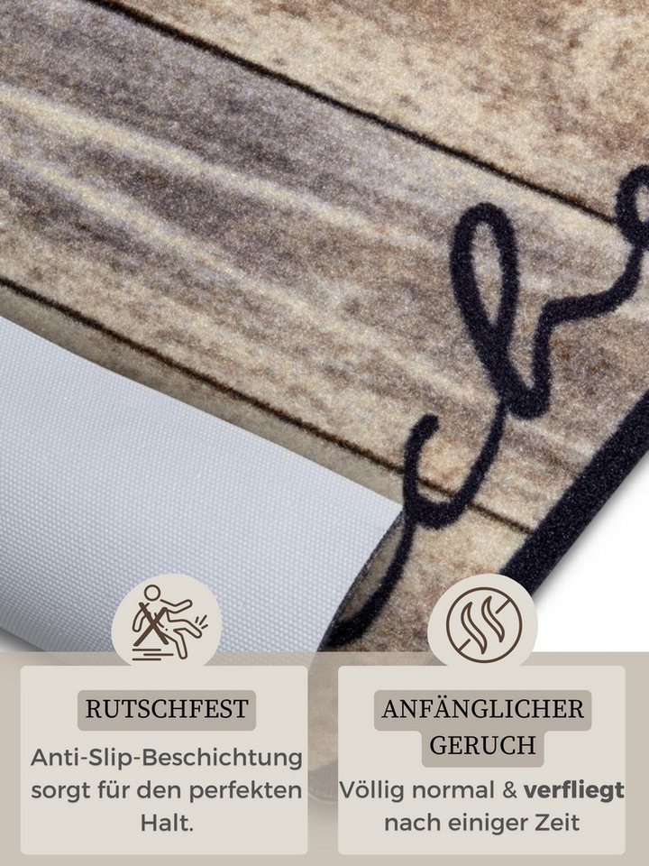 HANSE Home Küchenläufer Kitchen Herz, rechteckig, Höhe: 5 mm, Läufer, Rutschfest, Küchenteppich, Küche, Teppich, Pflegeleicht – Bild 5 von 5