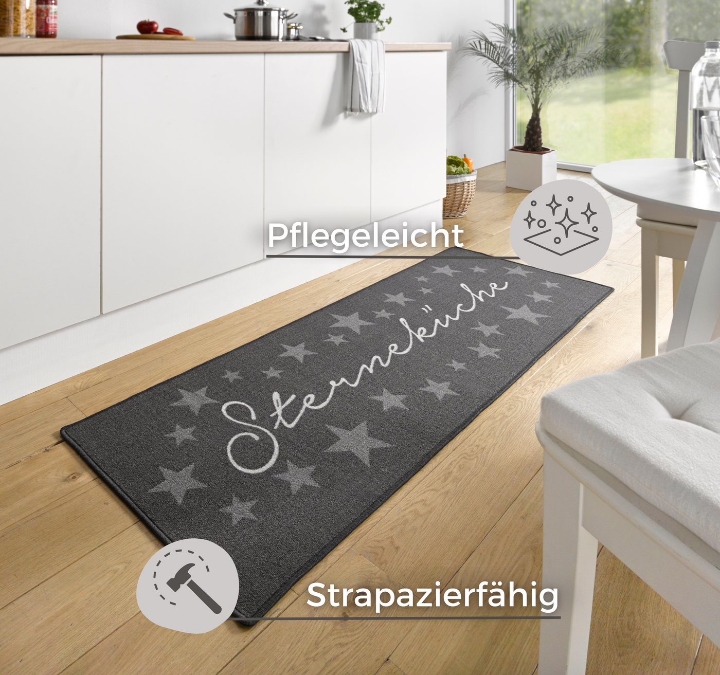 HANSE Home Küchenläufer Sterneküche, rechteckig, Höhe: 8 mm, Läufer, Rutschfest, Küchenteppich, Küche, Teppich, Pflegeleicht, Flur – Bild 5 von 5