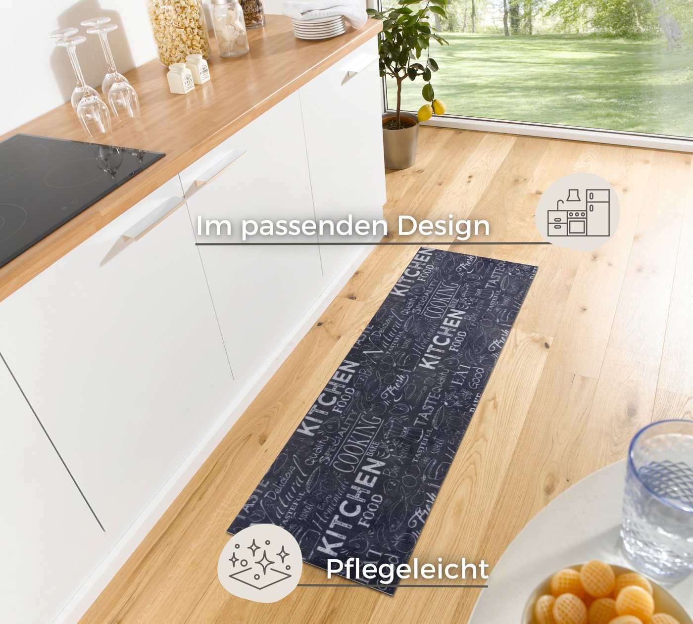 HANSE Home Küchenläufer Wild Kitchen Board, rechteckig, Höhe: 3 mm, Läufer, Rutschfest, Küchenteppich, Küche, Teppich, Pflegeleicht, Flur – Bild 3 von 5