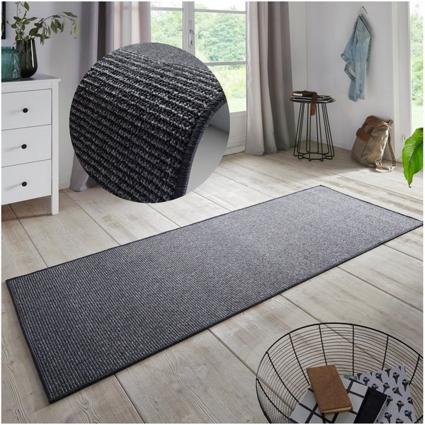 HANSE Home Läufer Bouclé, rechteckig, Höhe: 5 mm, rutschfest, Sisal Optik, Teppich, Küche, Flur, schlicht, umkettelt