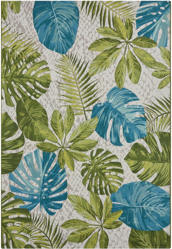 HANSE Home Outdoorteppich Tropical Leaves, rechteckig, Höhe: 3 mm, In-& Outdoor, Wetterfest, Balkon, Garten, Wohnzimmer, Floral, Palme – Bild 2 von 5