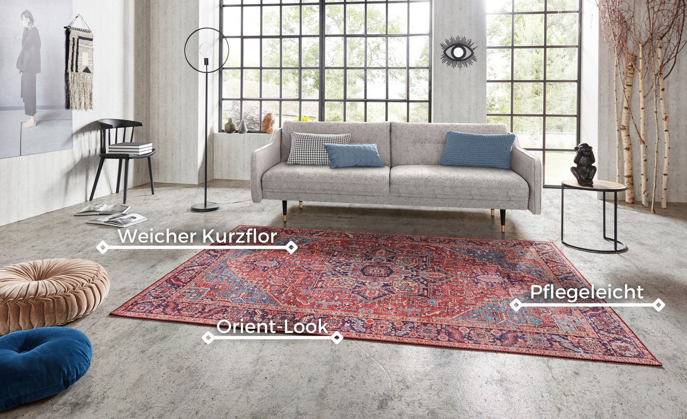 HANSE Home Teppich Amata, rechteckig, Höhe: 5 mm, Orientalisch, Läufer, Vintage, Wohnzimmer, Schlafzimmer, Esszimmer – Bild 3 von 5