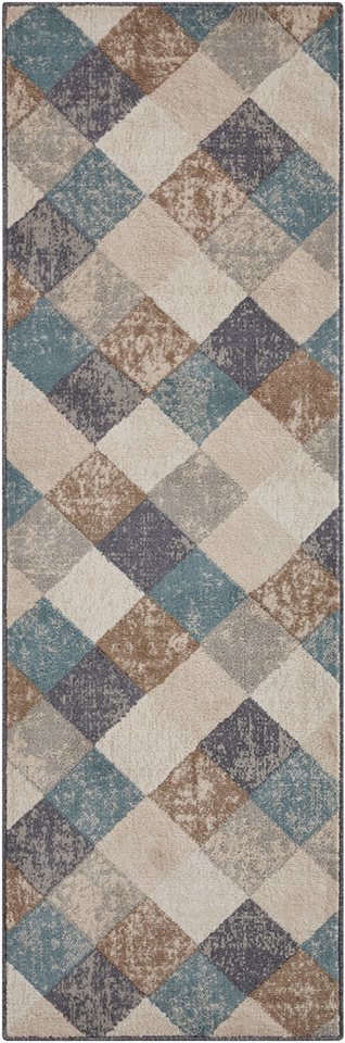 HANSE Home Teppich Bakke, rechteckig, Höhe: 8 mm, Kurzflor, Läufer, Rauten-Muster, Wohnzimmer, Schlafzimmer, Esszimmer – Bild 2 von 5