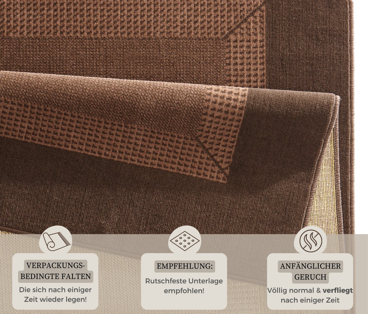 HANSE Home Teppich Band, rechteckig, Höhe: 9 mm, Kurzflor, weich, Läufer Größen, Wohnzimmer, Schlafzimmer, Esszimmer – Bild 5 von 5