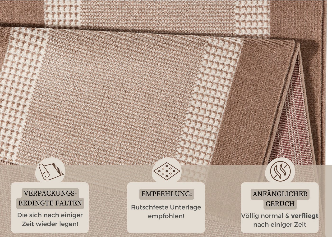 HANSE Home Teppich Band, rechteckig, Höhe: 9 mm, Kurzflor, weich, Läufer Größen, Wohnzimmer, Schlafzimmer, Esszimmer – Bild 4 von 5