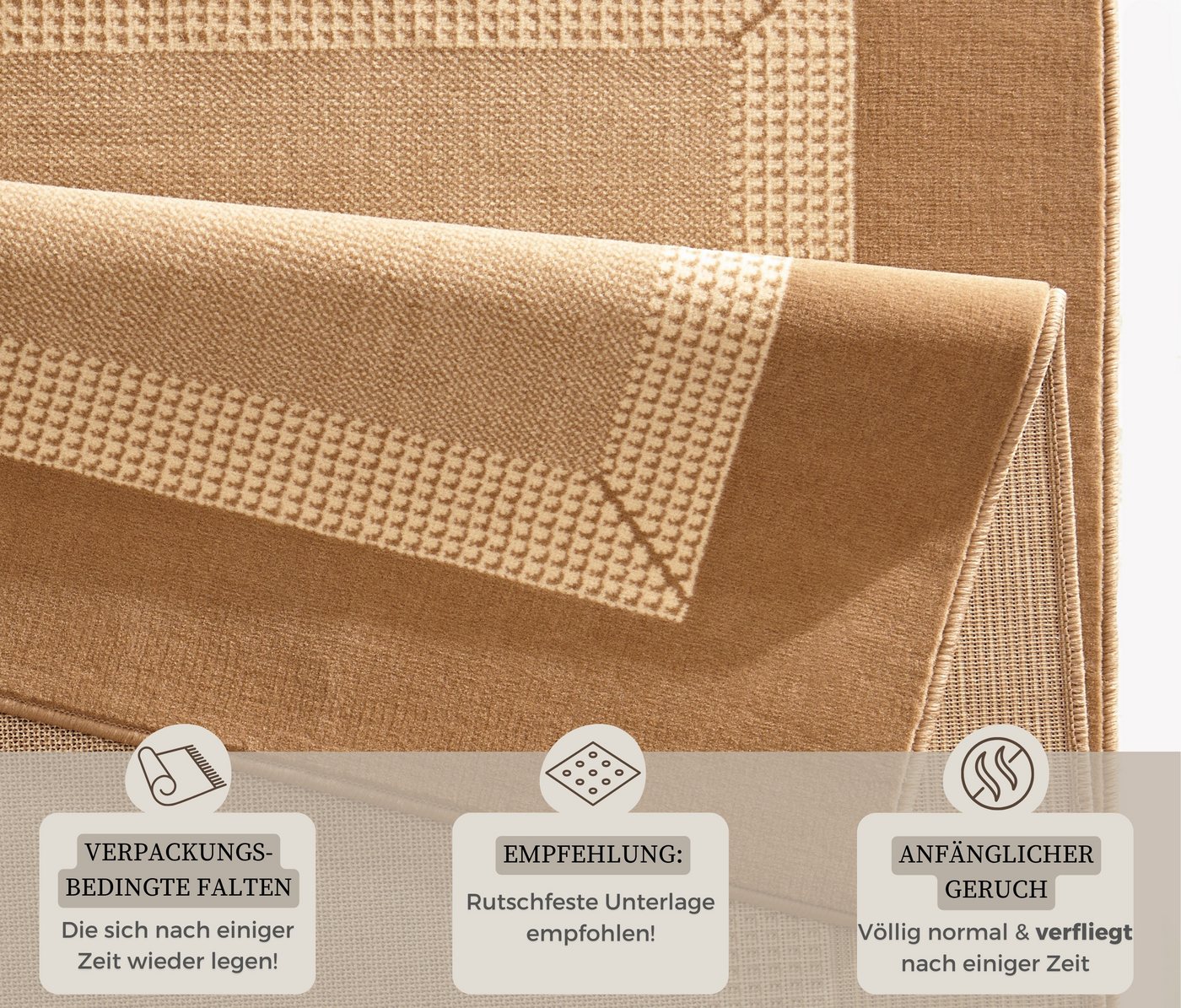 HANSE Home Teppich Band, rechteckig, Höhe: 9 mm, Kurzflor, weich, Läufer Größen, Wohnzimmer, Schlafzimmer, Esszimmer – Bild 5 von 5