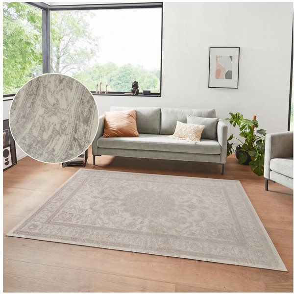HANSE Home Teppich Briar, rechteckig, Höhe: 6 mm, Samt, Orient-Optik, Seiden-Optik, robust, pflegeleicht, gekettelt