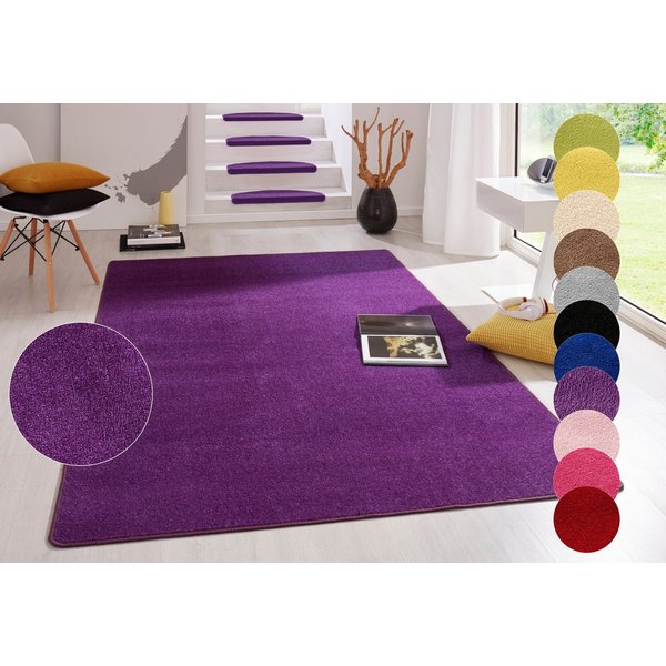 HANSE Home Teppich Fancy, rechteckig, Höhe: 7 mm, Kurzflor, Läufer, uni, gekettelt, Wohnzimmer, Schlafzimmer, Esszimmer