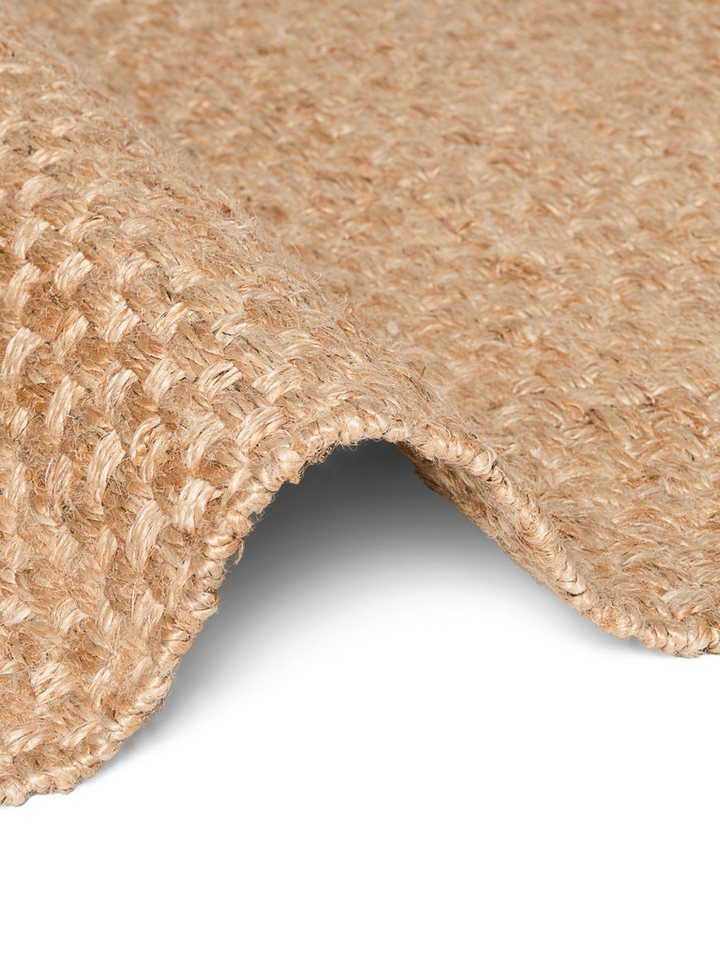 HANSE Home Teppich Fjord, rechteckig, Höhe: 10 mm, Jute, Handgemacht, Naturteppich, Wohnzimmer, Läufer, Fransen – Bild 5 von 5