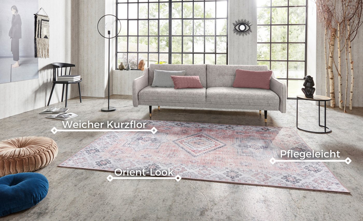 HANSE Home Teppich Gratia, rechteckig, Höhe: 5 mm, Orientalisch, Vintage, Flachgewebe, Läufer, Wohnzimmer, Schlafzimmer – Bild 3 von 5