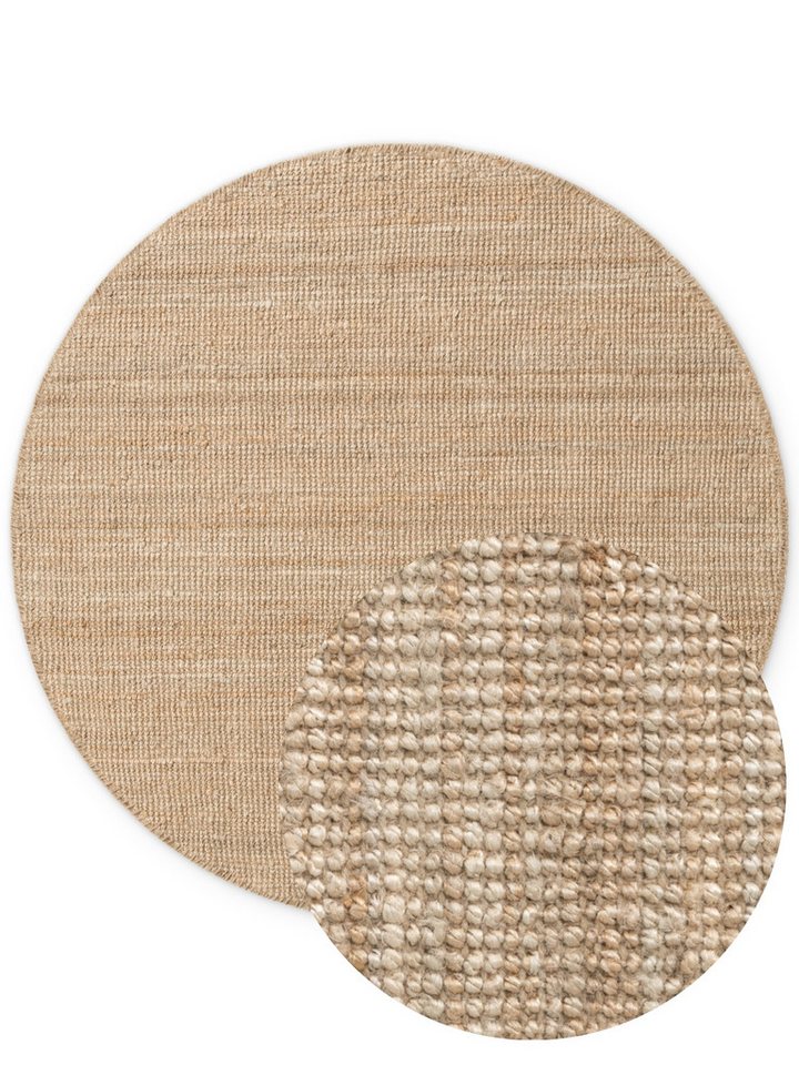 HANSE Home Teppich Jaipur Juteteppich, als Läufer und in Rund, rund, Höhe: 10 mm, 100% Naturfaser, Wohnzimmer, Esszimmer, Schlafzimmer, GRS – Bild 2 von 5
