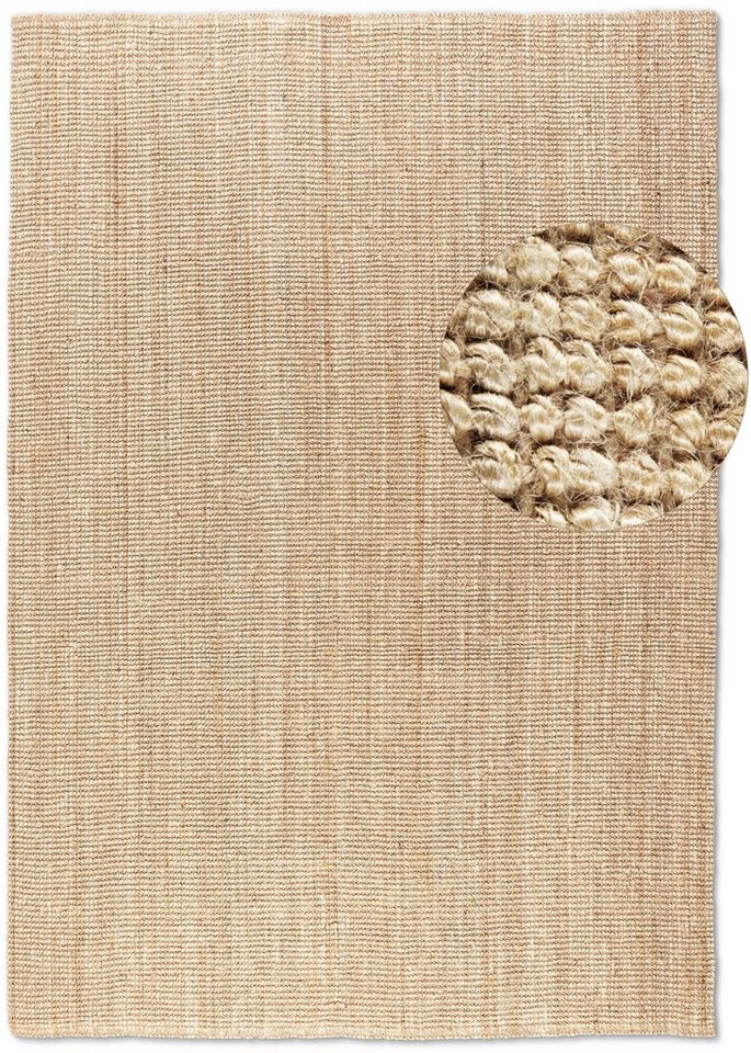 HANSE Home Teppich Jaipur Juteteppich, als Läufer und in Rund, rechteckig, Höhe: 10 mm, 100% Naturfaser, Wohnzimmer, Esszimmer, Schlafzimmer, GRS – Bild 2 von 5
