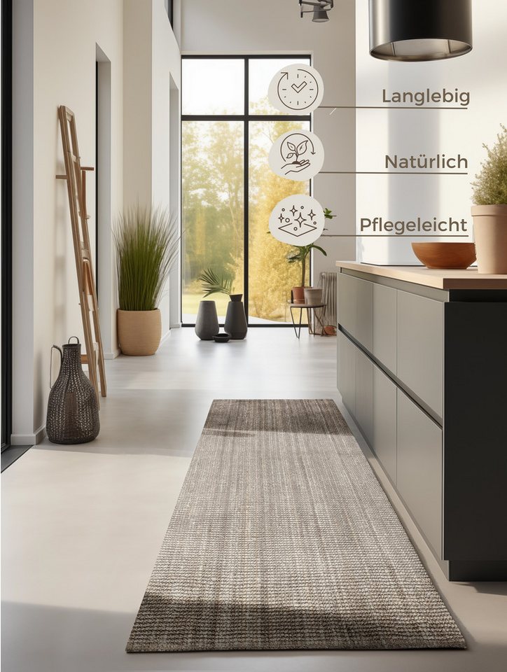 HANSE Home Teppich Jaipur Juteteppich, als Läufer und in Rund, rechteckig, Höhe: 10 mm, 100% Naturfaser, Wohnzimmer, Esszimmer, Schlafzimmer, GRS – Bild 3 von 5