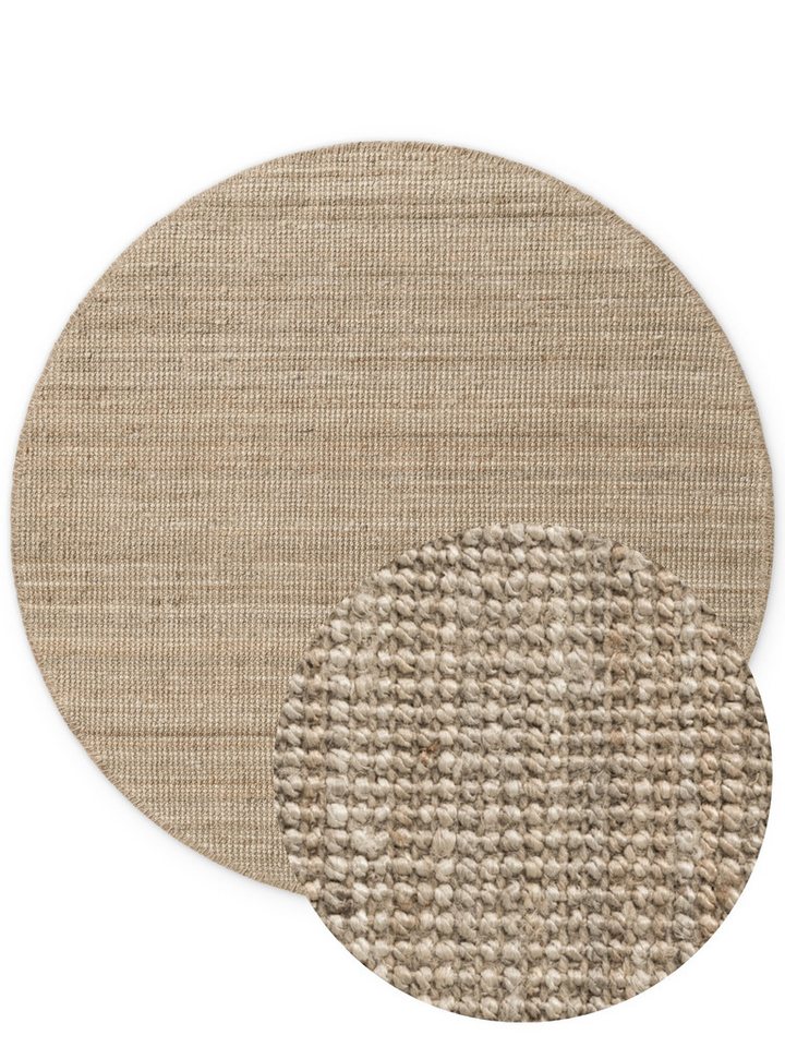 HANSE Home Teppich Jaipur Juteteppich, als Läufer und in Rund, rund, Höhe: 10 mm, 100% Naturfaser, Wohnzimmer, Esszimmer, Schlafzimmer, GRS – Bild 2 von 5