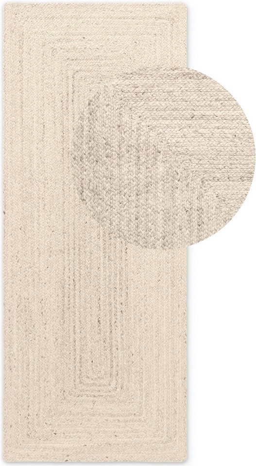 HANSE Home Teppich Juteteppich Teppich Juno, rechteckig, Höhe: 9 mm, Jute, Shape, Handgemacht, Wohnzimmerteppich, Naturteppich, Wohnzimmer – Bild 2 von 5