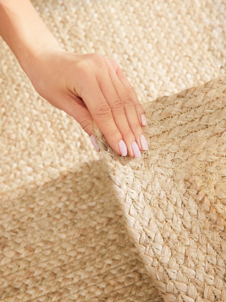 HANSE Home Teppich Juteteppich Teppich Juno, rechteckig, Höhe: 9 mm, Jute, Shape, Handgemacht, Wohnzimmerteppich, Naturteppich, Wohnzimmer – Bild 5 von 5