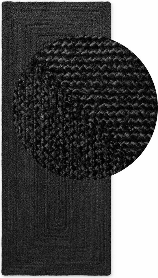 HANSE Home Teppich Juteteppich Teppich Juno, rechteckig, Höhe: 9 mm, Jute, Shape, Handgemacht, Wohnzimmerteppich, Naturteppich, Wohnzimmer – Bild 2 von 5