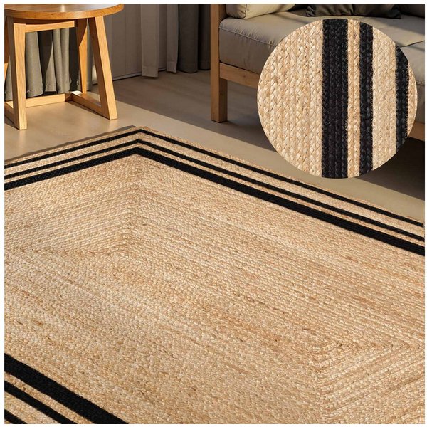 HANSE Home Teppich Looma Juteteppich, rechteckig, Höhe: 7 mm, Handgewebt, Jute Naturteppich, Boho, Wohnzimmer, Schlafzimmer